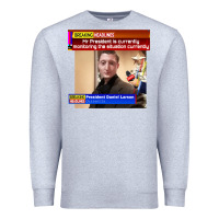 Heather Grey daniel larson monitoring the situation   vintage Premium Sweatshirt - lanVoArt