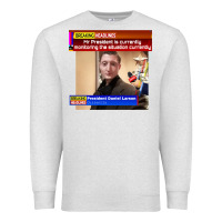 Oatmeal Heather daniel larson monitoring the situation   vintage Premium Sweatshirt - lanVoArt