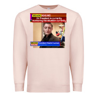Pale Pink daniel larson monitoring the situation   vintage Premium Sweatshirt - lanVoArt