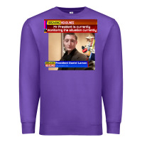 Purple daniel larson monitoring the situation   vintage Premium Sweatshirt - lanVoArt