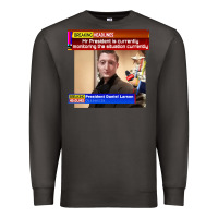 Smoke daniel larson monitoring the situation   vintage Premium Sweatshirt - lanVoArt
