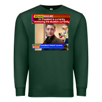 Daniel Larson Monitoring The Situation   Vintage Premium Sweatshirt | Teevron