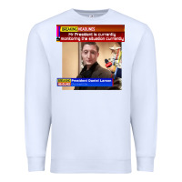 White daniel larson monitoring the situation   vintage Premium Sweatshirt - lanVoArt