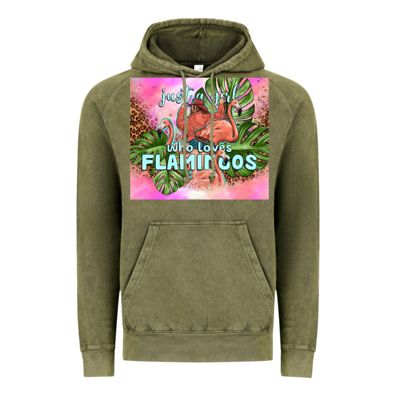 Just A Girl Who Loves Flamingo Vintage Hoodie by TumblerDesignByShophia | Teevron