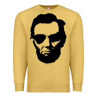 Antique Gold cool abe lincoln with aviator sunglasses black Premium Sweatshirt - lanVoArt