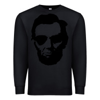 Black cool abe lincoln with aviator sunglasses black Premium Sweatshirt - lanVoArt