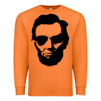 Carrot cool abe lincoln with aviator sunglasses black Premium Sweatshirt - lanVoArt