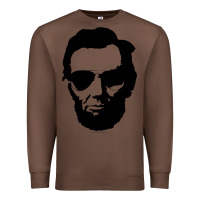 Chestnut cool abe lincoln with aviator sunglasses black Premium Sweatshirt - lanVoArt