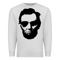 Dove Grey cool abe lincoln with aviator sunglasses black Premium Sweatshirt - lanVoArt