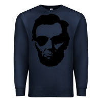Navy cool abe lincoln with aviator sunglasses black Premium Sweatshirt - lanVoArt