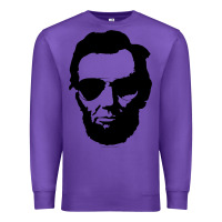 Purple cool abe lincoln with aviator sunglasses black Premium Sweatshirt - lanVoArt