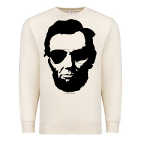 Sandshell cool abe lincoln with aviator sunglasses black Premium Sweatshirt - lanVoArt