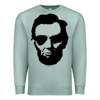 Seafoam cool abe lincoln with aviator sunglasses black Premium Sweatshirt - lanVoArt