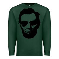 Sports Green cool abe lincoln with aviator sunglasses black Premium Sweatshirt - lanVoArt