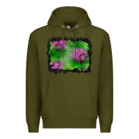 Army Green halloween spooky stars background Premium Hoodie - BundleAndBundleShop