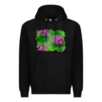 Black halloween spooky stars background Premium Hoodie - BundleAndBundleShop