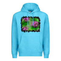 Ocean Blue halloween spooky stars background Premium Hoodie - BundleAndBundleShop