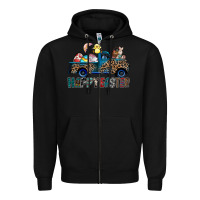Black Happy Easter truck Zipper Hoodie - CowhideDigitalArt