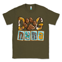 Army Green Dog Nana with Paw Classic Tee - texasbilliewilder