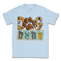 Dusty Blue Dog Nana with Paw Classic Tee - texasbilliewilder