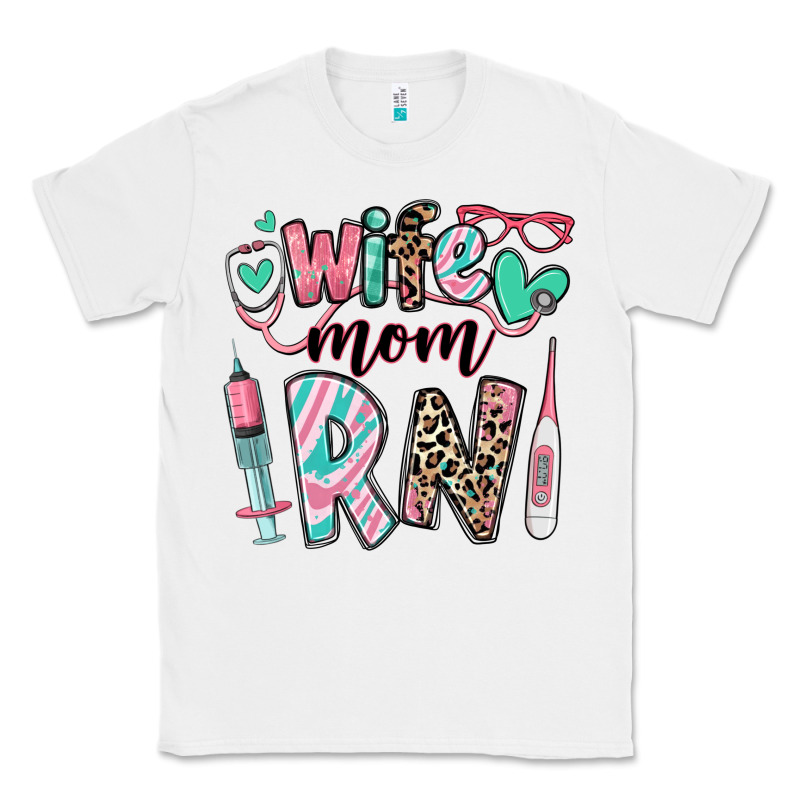 Wife Mom Rn Registered Nurse Classic Tee by RanaPortraitStore | Teevron