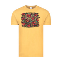 Vintage Mustard Easter Butterflies Background Vintage Tee - RanaPortraitStore