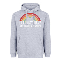 Heather Grey I'll Just Have The Chicken Tenders Heavyweight Hoodie - lanVoArt
