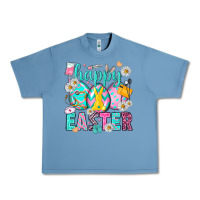 Pebble Blue Happy Easter Egg Nurse Urban Heavy Tee - HowdyJamesFarm