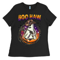 Black boo haw Ladies Tee - BarkalooDesign
