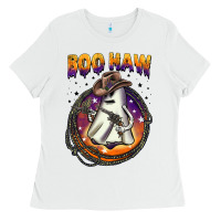 White boo haw Ladies Tee - BarkalooDesign