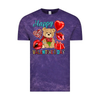 Cloud Purple happy valentines day Valentine's Day Vintage Tee - HowdyJamesFarm