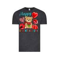 Vintage Black happy valentines day Valentine's Day Vintage Tee - HowdyJamesFarm