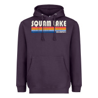 Plum Vintage 70S 80S Style Squam Lake Nh Heavyweight Hoodie - lanVoArt