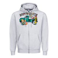 Happy Easter Truck Zipper Hoodie | Teevron