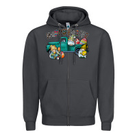 Smoke Happy Easter truck Zipper Hoodie - CowhideDigitalArt
