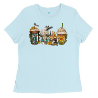 Baby Blue bull skull western coffee cups Ladies Tee - Jasminsmagicworld