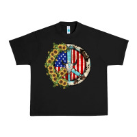 Black Peace sign Urban Heavy Tee - JahusDesignShop