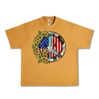 Peanut Butter Peace sign Urban Heavy Tee - JahusDesignShop