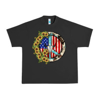 Pigment Black Peace sign Urban Heavy Tee - JahusDesignShop