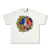 Pistachio Peace sign Urban Heavy Tee - JahusDesignShop