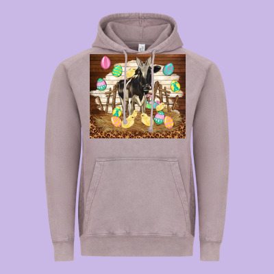 Cow And Chick Easter Vintage Hoodie Designed By Tumblerdesignbyshophia