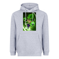 Heather Grey legendary broly supersaiyajin poster travel Heavyweight Hoodie - lanVoArt