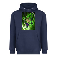 Navy legendary broly supersaiyajin poster travel Heavyweight Hoodie - lanVoArt