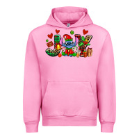 Fuchsia Pink joy with christmas elf stitch Urban Hoodie - AdoDesignShop