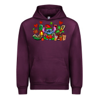 Mauve Wine joy with christmas elf stitch Urban Hoodie - AdoDesignShop