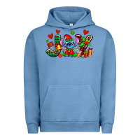 Pigment Pebble Blue joy with christmas elf stitch Urban Hoodie - AdoDesignShop