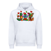 White joy with christmas elf stitch Urban Hoodie - AdoDesignShop