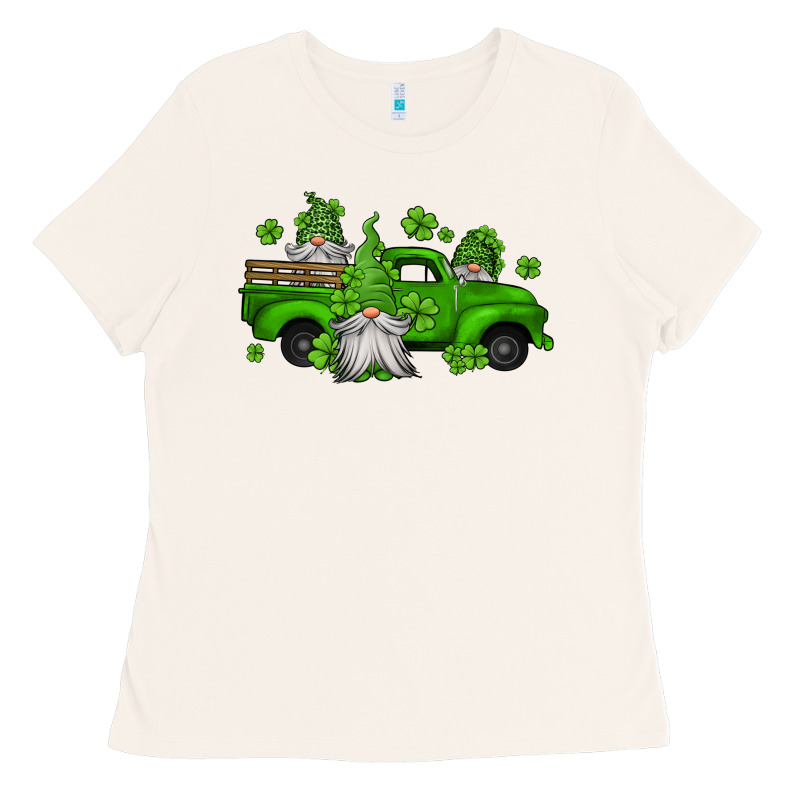 St Patrick's Gnomes Farm Truck Ladies Tee by Jasminsmagicworld | Teevron