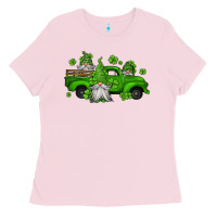 Bubblegum Pink st patrick's gnomes farm truck Ladies Tee - Jasminsmagicworld