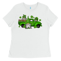 White st patrick's gnomes farm truck Ladies Tee - Jasminsmagicworld